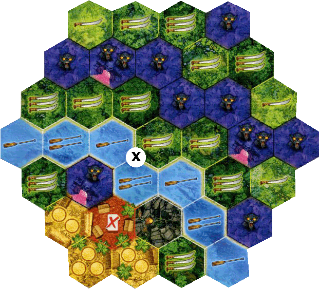 Quest for El Dorado - Map Tile List - BoardGameHelpers.com